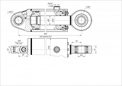 Гидроцилиндр ЦГ-160.80х640.11