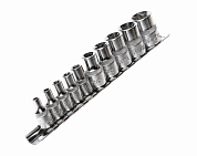 Набор головок торцевых 1/4",3/8" TORX Е4-Е18 10 предметов JTC